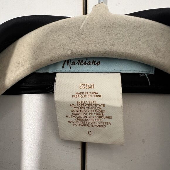 Guess Marciano Halter Vest Size 0 Black Satin Single Button Open Back Sexy Y2K - Picture 3 of 6